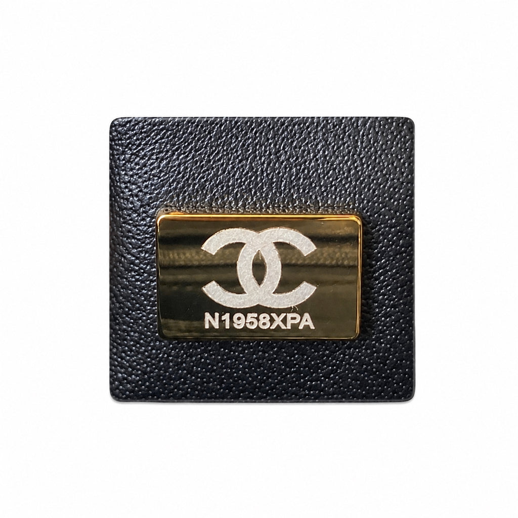 CHANEL Black Caviar Leather Classic Flap Bag Gold Chain CC Logo