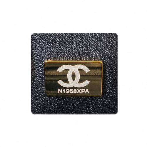 CHANEL Black Caviar Leather Classic Flap Bag Gold Chain CC Logo