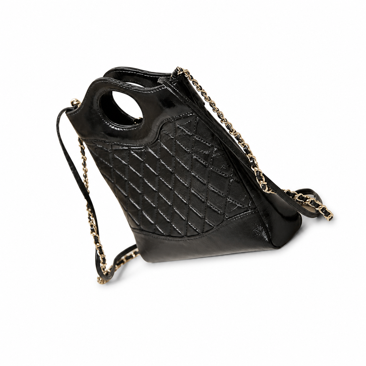 Chanel Quilted Crossbody Bag 22×23×5.5cm | Luxury Holiday Gift for Her Gold Chain Leather