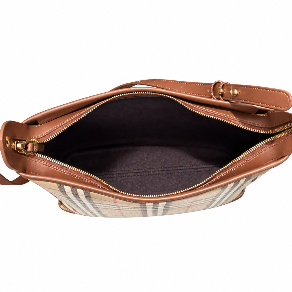 Burberry Heritage Check Day-to-Day Shoulder Bag