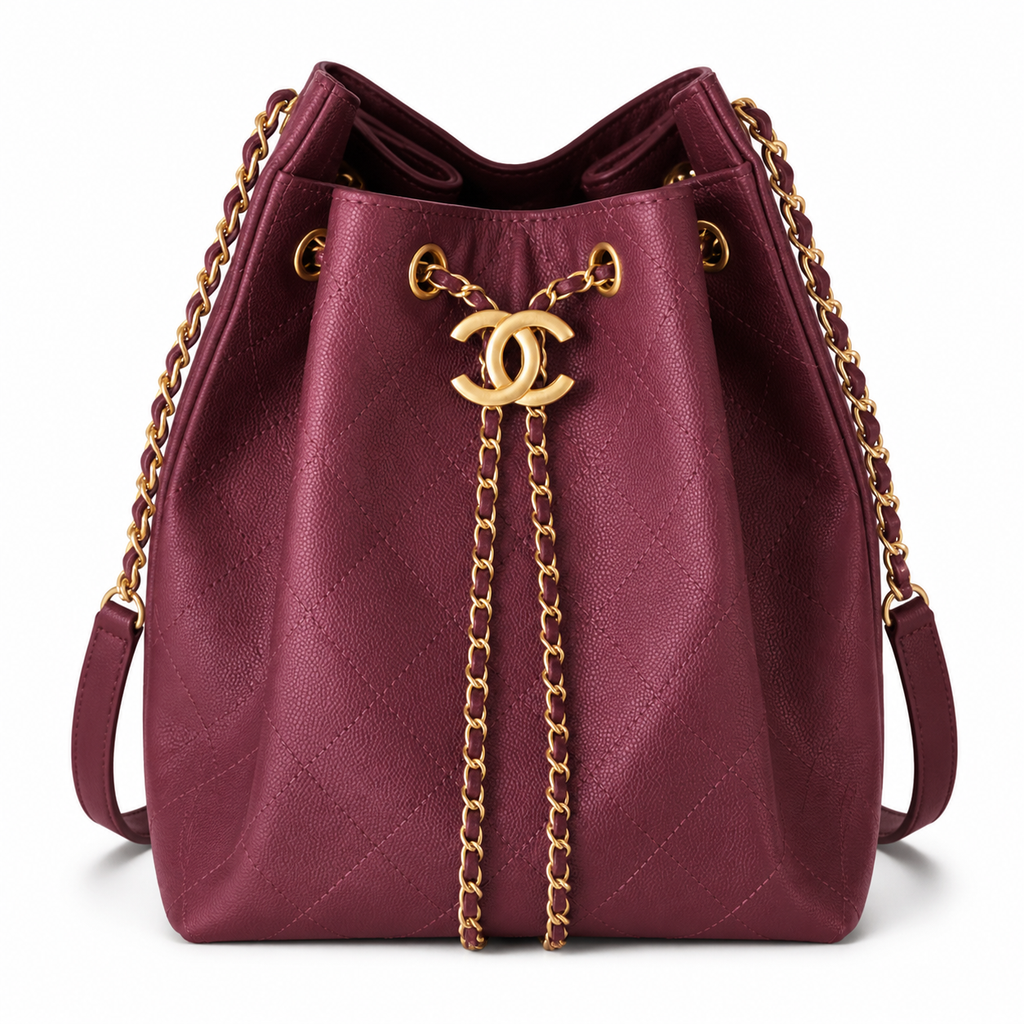 Chanel Large Caviar Leather Shopping Tote Bag with CC Logo