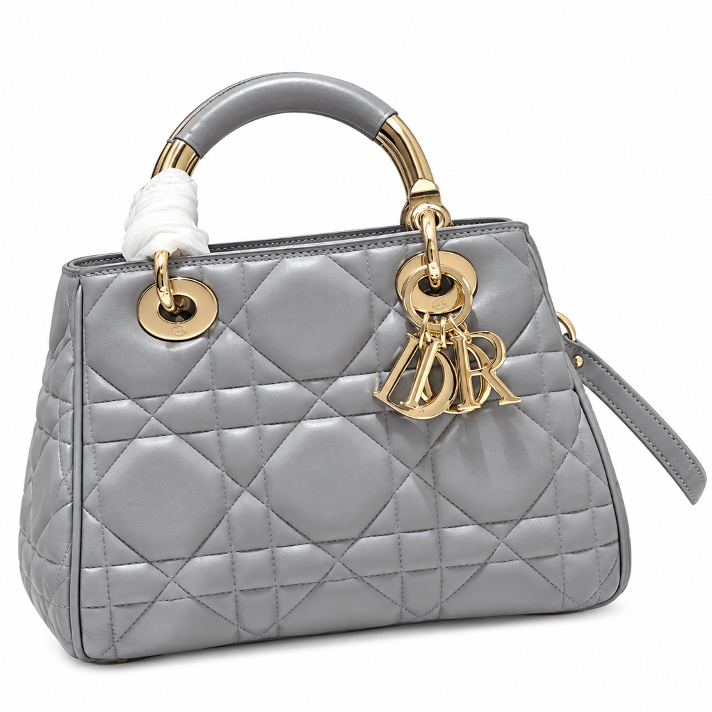 Dior Cannage Quilted Medium Shoulder Bag 24cm