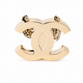 Chanel CC Logo Hard Shell Minaudiere | Gold Mirror & Chain — 10cm