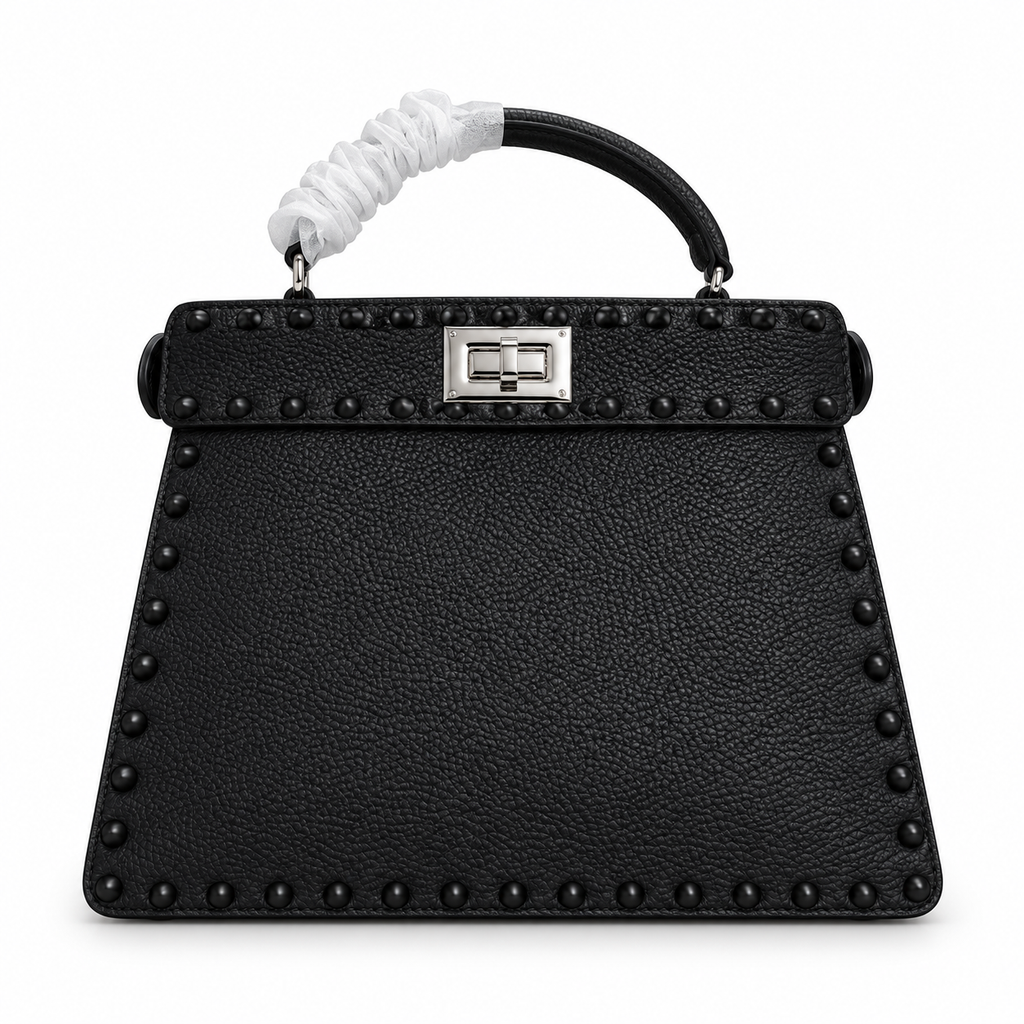 Fendi FF Logo Leather Camera Crossbody Bag 29x24.5x10cm