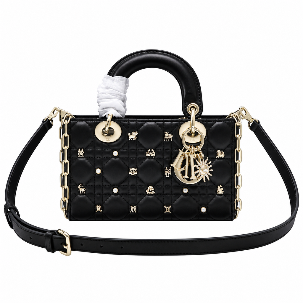 Dior Cannage Quilted Baguette Shoulder Bag 22cm