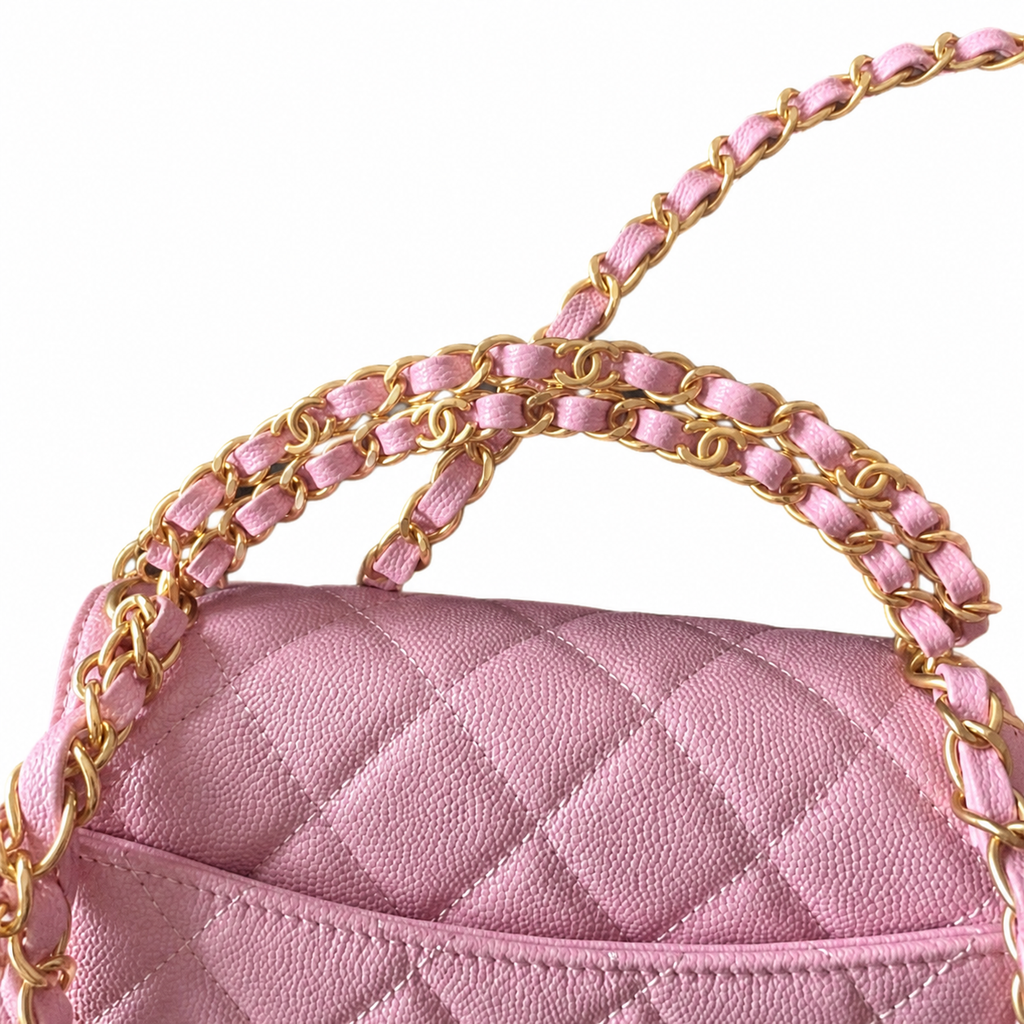 Chanel Mini Top Handle Flap Bag | 19×12.5×7cm