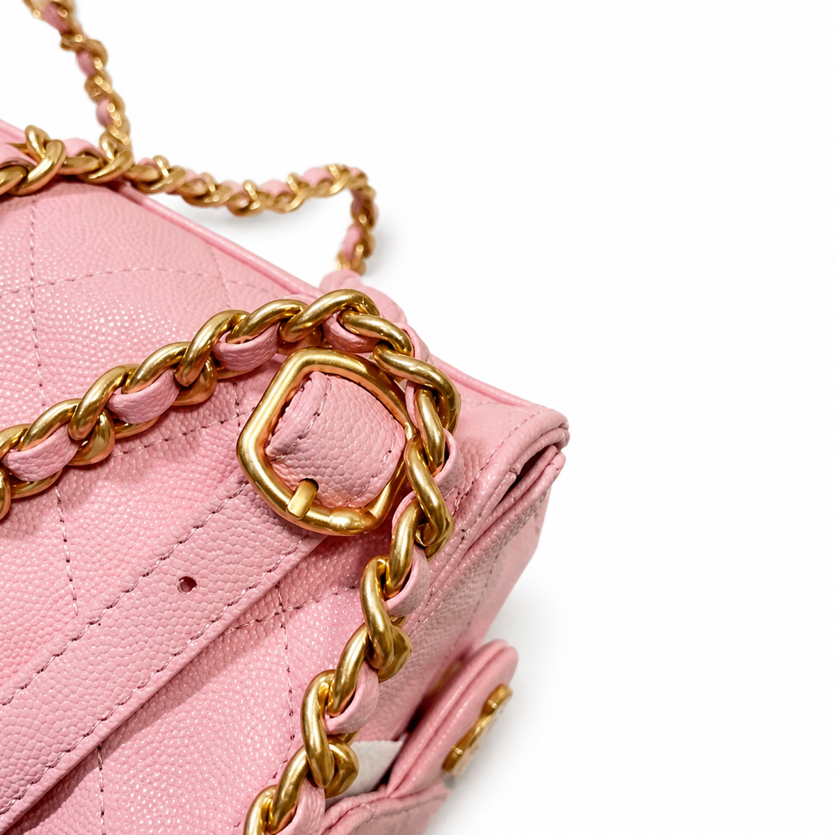 Chanel Quilted Leather Backpack | 23×23×14cm