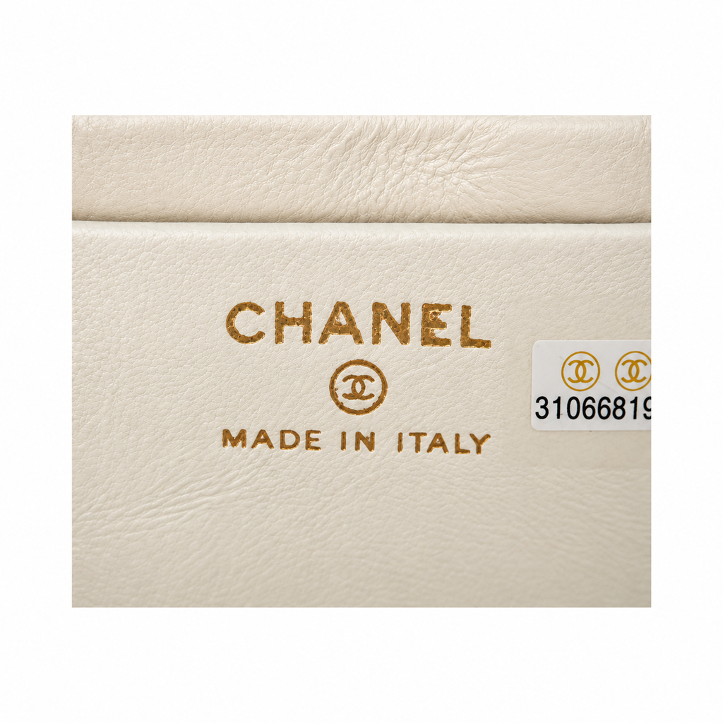 Chanel Quilted Lambskin Mini Chain Backpack Ivory 18×13×9cm