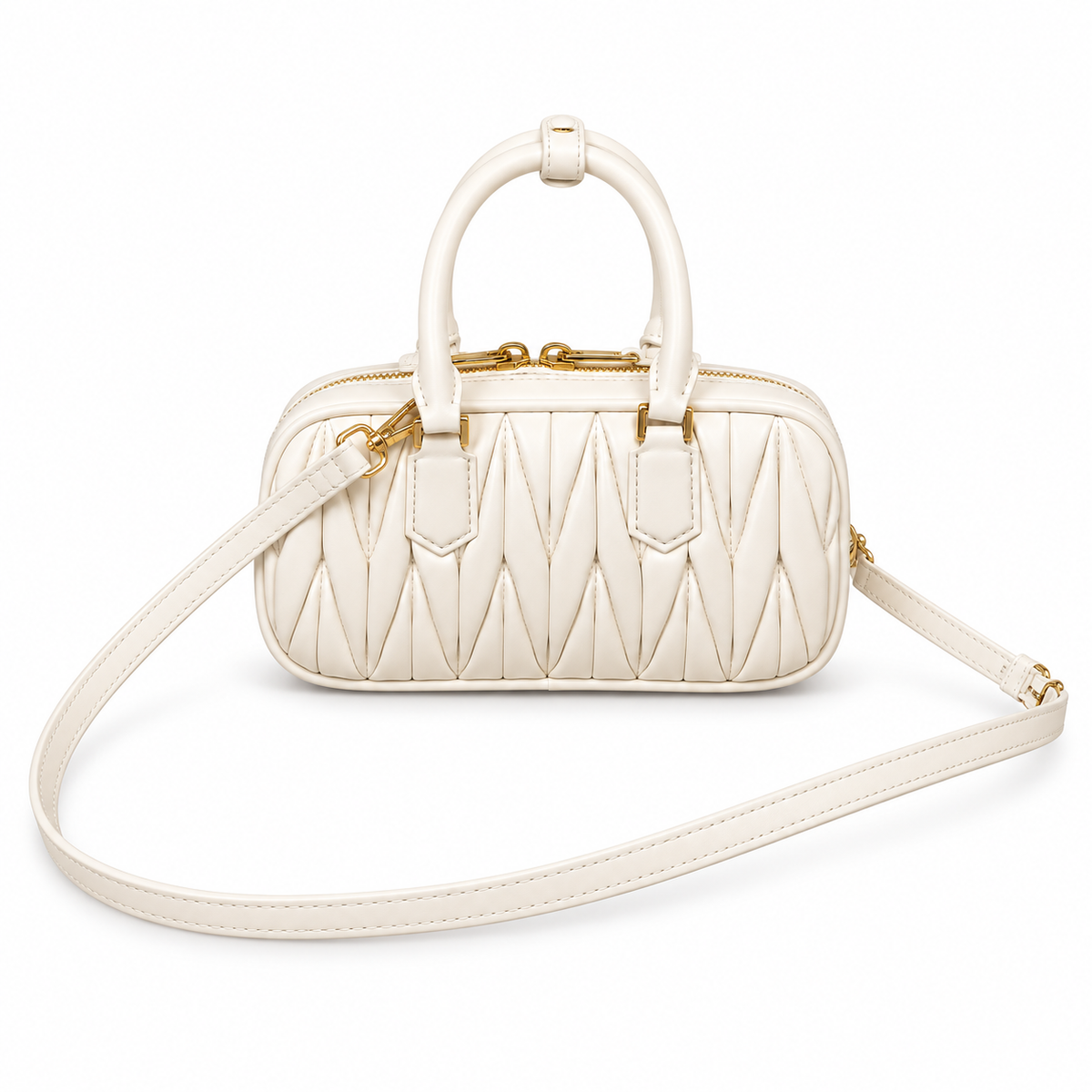 Miu Miu Leather Top Handle Bag 19 cm