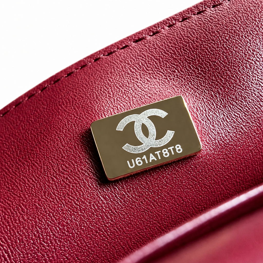 Chanel Large Shopping Tote Bag | Burgundy Calfskin Gold CC Logo & Chain Strap