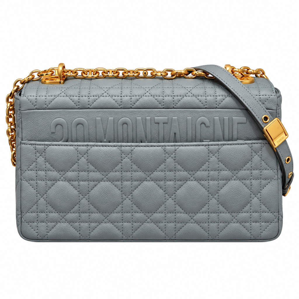 Dior Cannage Quilted Wide Shoulder Bag 25.5cm