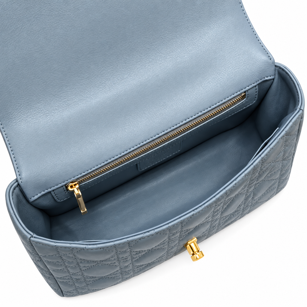 Dior Cannage Quilted Wide Shoulder Bag 25.5cm