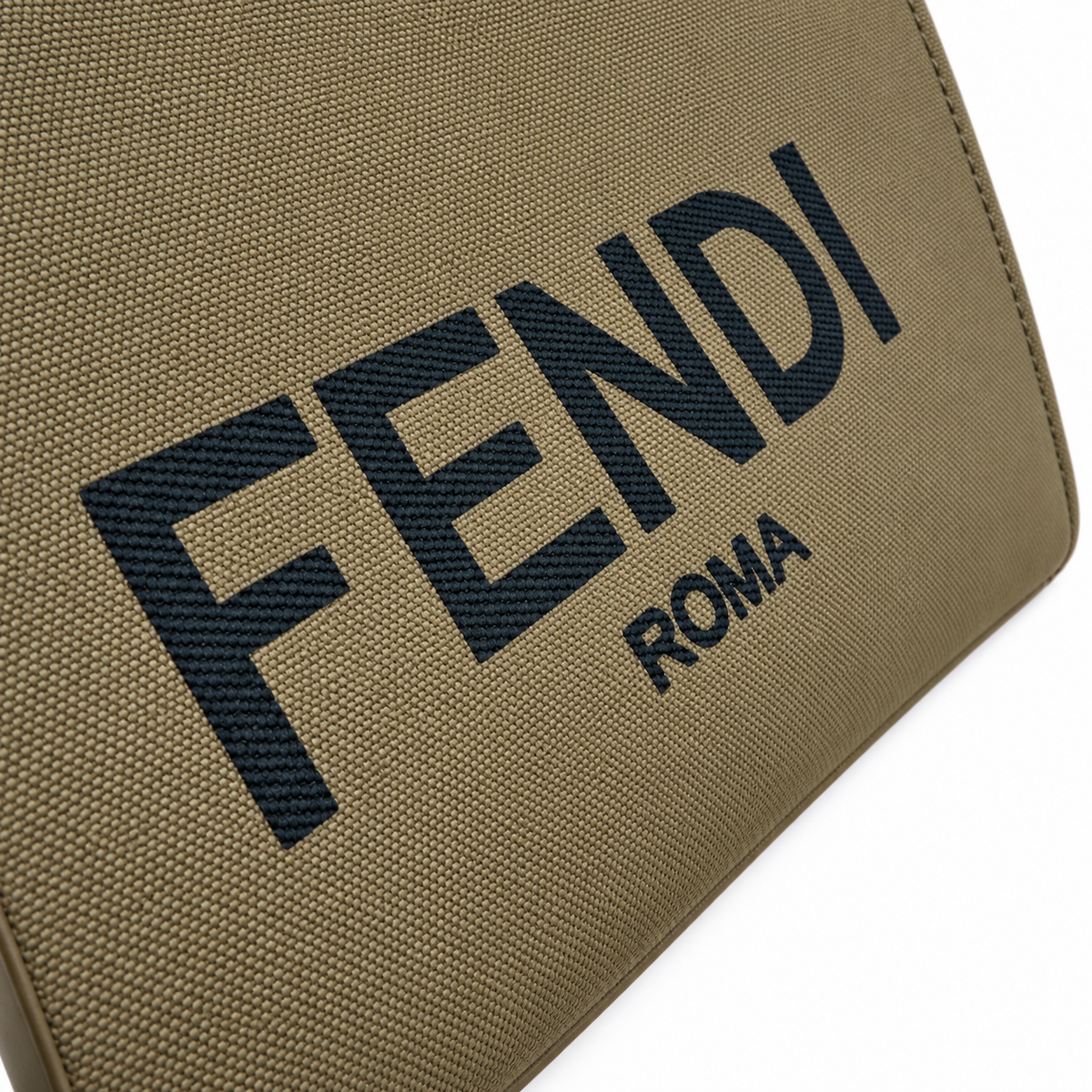 Fendi FF Logo Leather Open Top Shopper Tote Bag 40x12x29cm