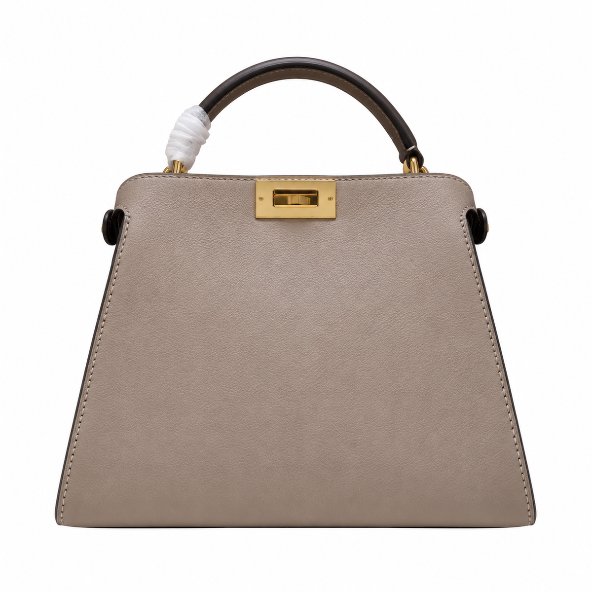 Fendi FF Logo Leather Flap Crossbody Bag 27x21x9.5cm
