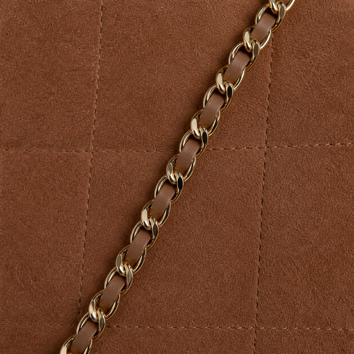CHANEL Caramel Brown Quilted Suede Classic Flap Bag Dual CC Chain