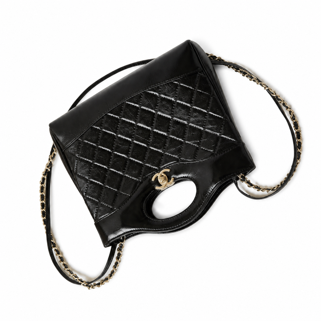 Chanel Quilted Crossbody Bag 22×23×5.5cm | Luxury Holiday Gift for Her Gold Chain Leather