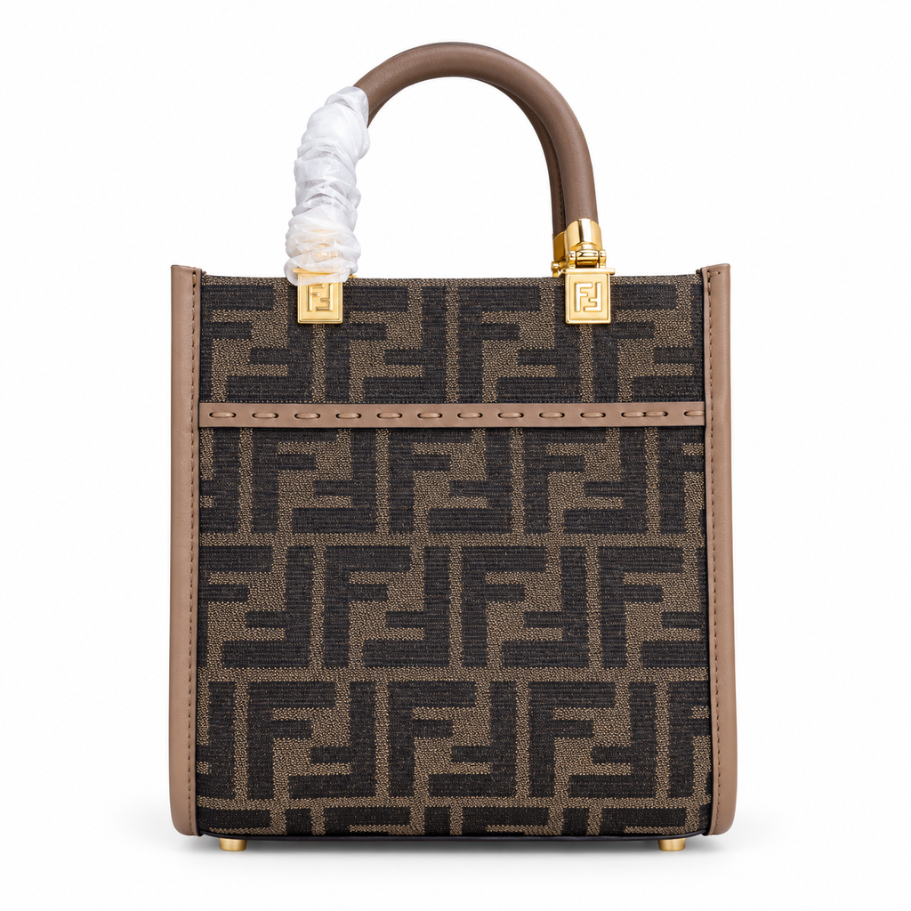 Fendi Sunshine Mini Tote – FF Jacquard & FENDI ROMA Lettering