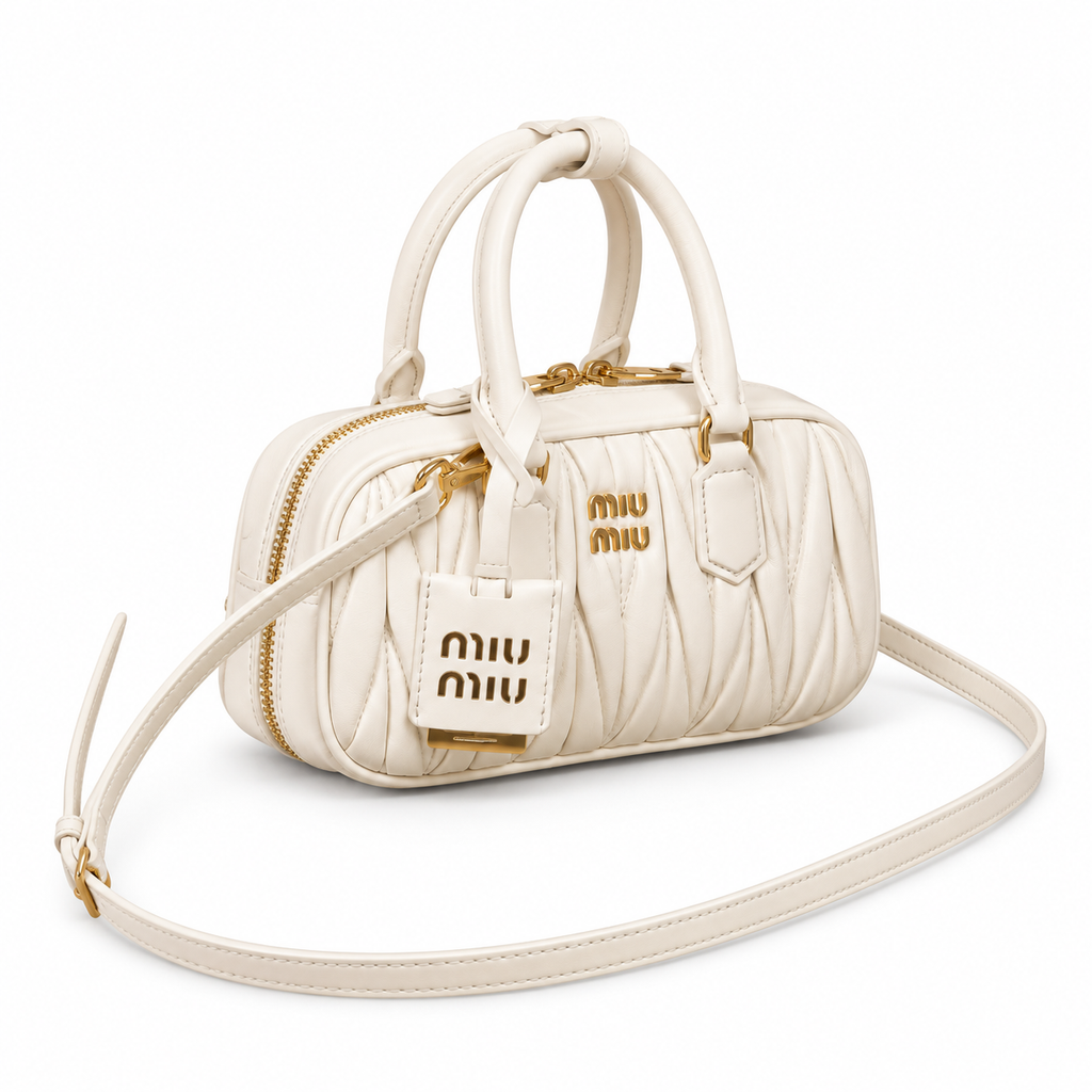 Miu Miu Leather Top Handle Bag 19 cm