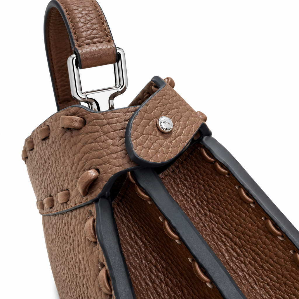 Fendi FF Logo Leather Mini Crossbody Bag 20cm