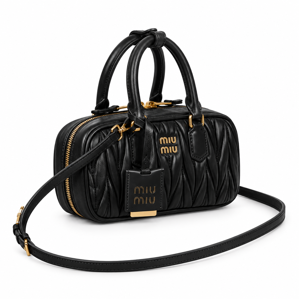 Miu Miu Convertible Leather Shoulder Bag 19×10×5 cm