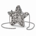 Chanel Silver Crystal Pavé Star Minaudière Evening Bag | CC Filigree | Gunmetal | 13cm