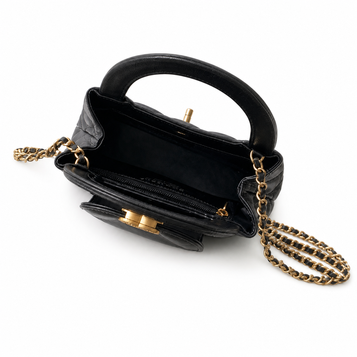 Chanel Quilted Travel Crossbody Bag 13×19×7cm | Compact Leather Vacation Shoulder Bag