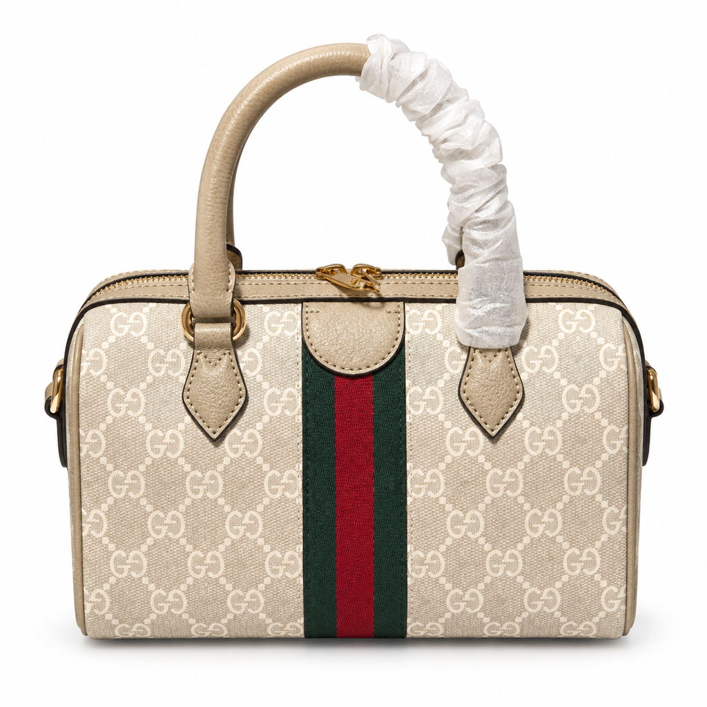 Gucci Savoy Mini Duffle Bag GG Supreme White