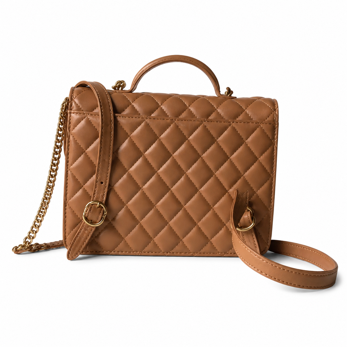 Chanel Classic Flap Bag – Beige Quilted Lambskin, Gold Hardware (18×23×6cm)