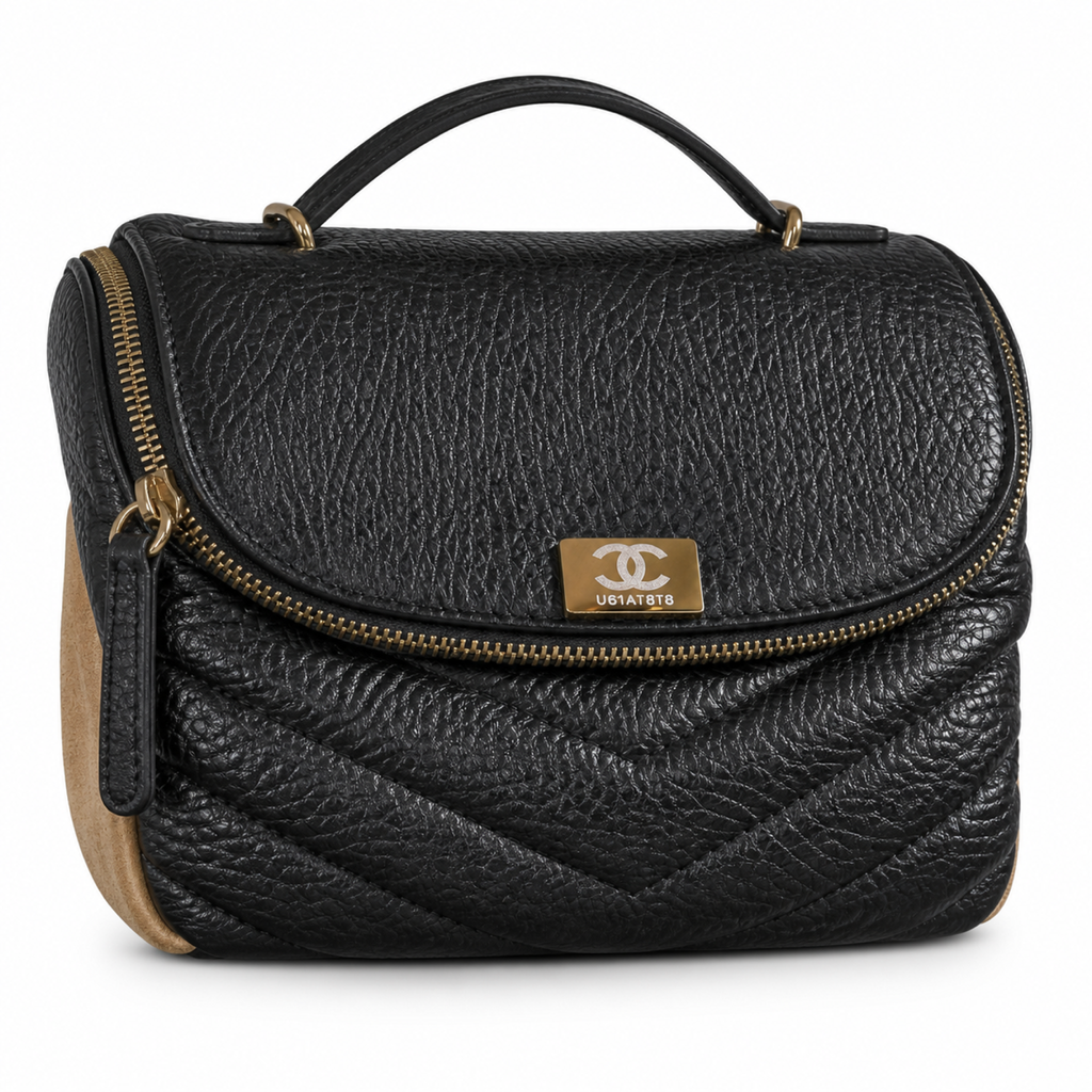 Chanel Mademoiselle Top Handle Handbag 22×38×16cm