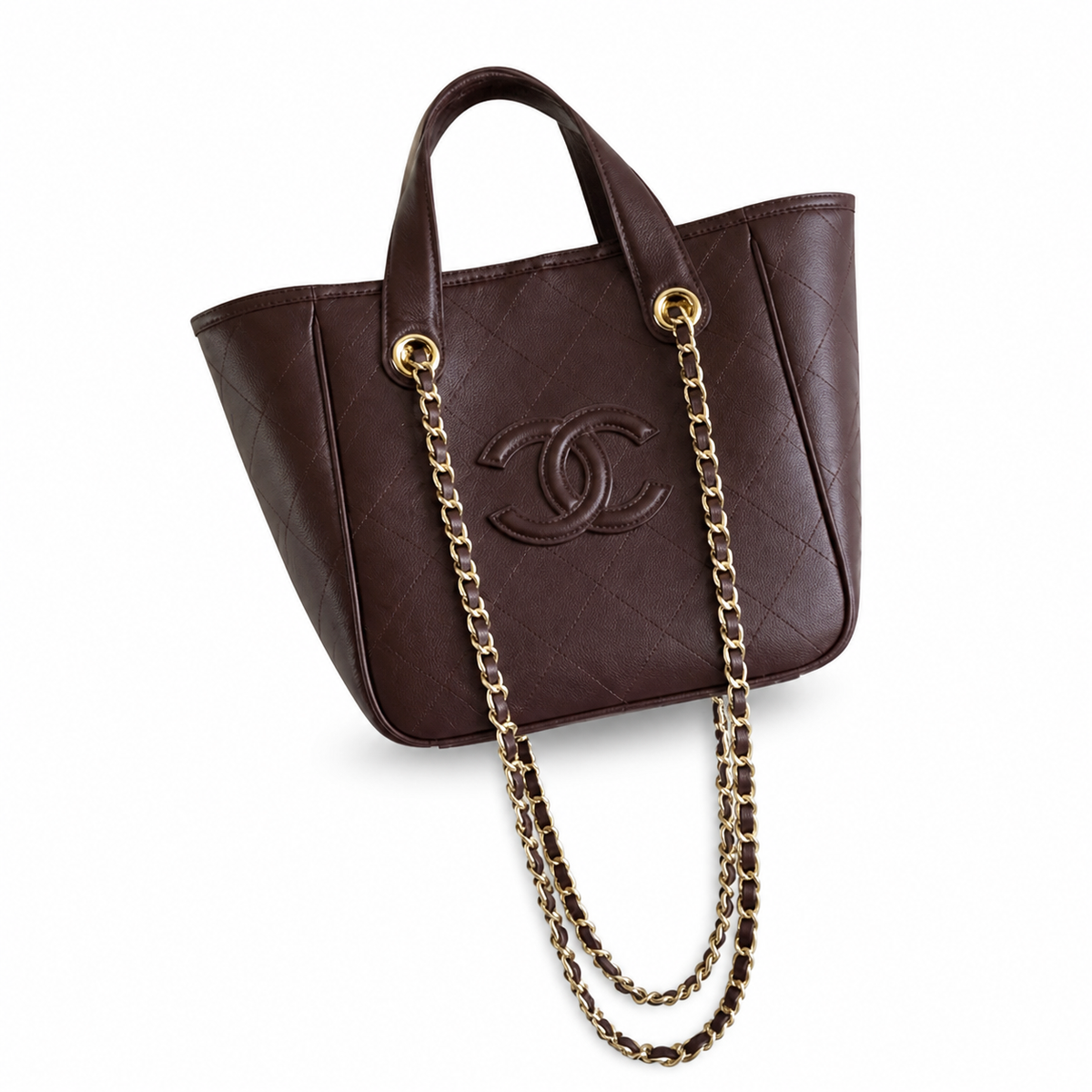 Chanel Logo Embossed Small Square Crossbody Bag 20.5×21×15cm