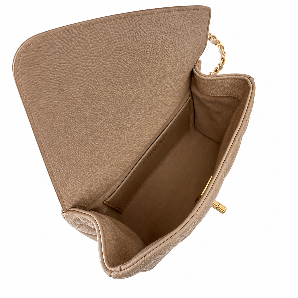 Chanel Pink Caviar Leather Vanity Case Bag with Chain