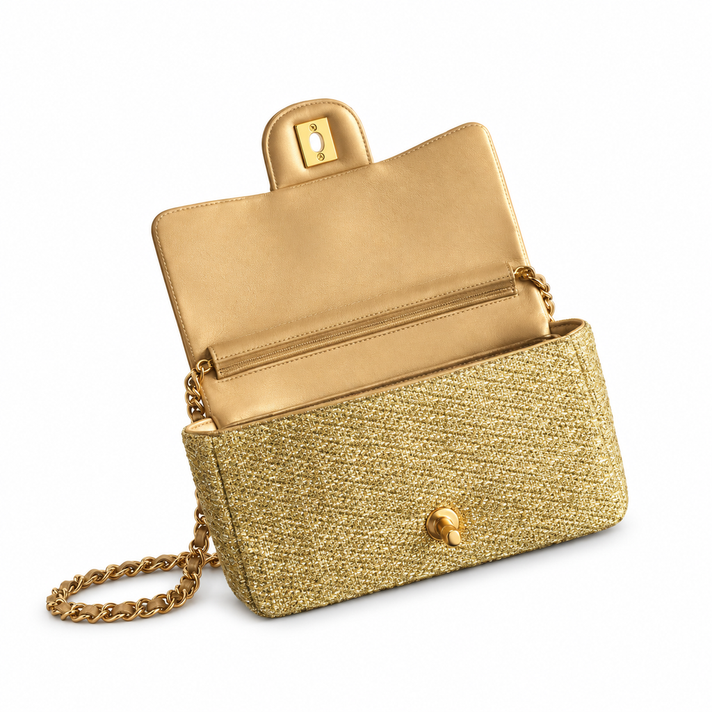 Chanel Classic Small Flap Crossbody Bag 12.5×20.6×6cm | Quilted Leather Gold Chain Luxury Bag