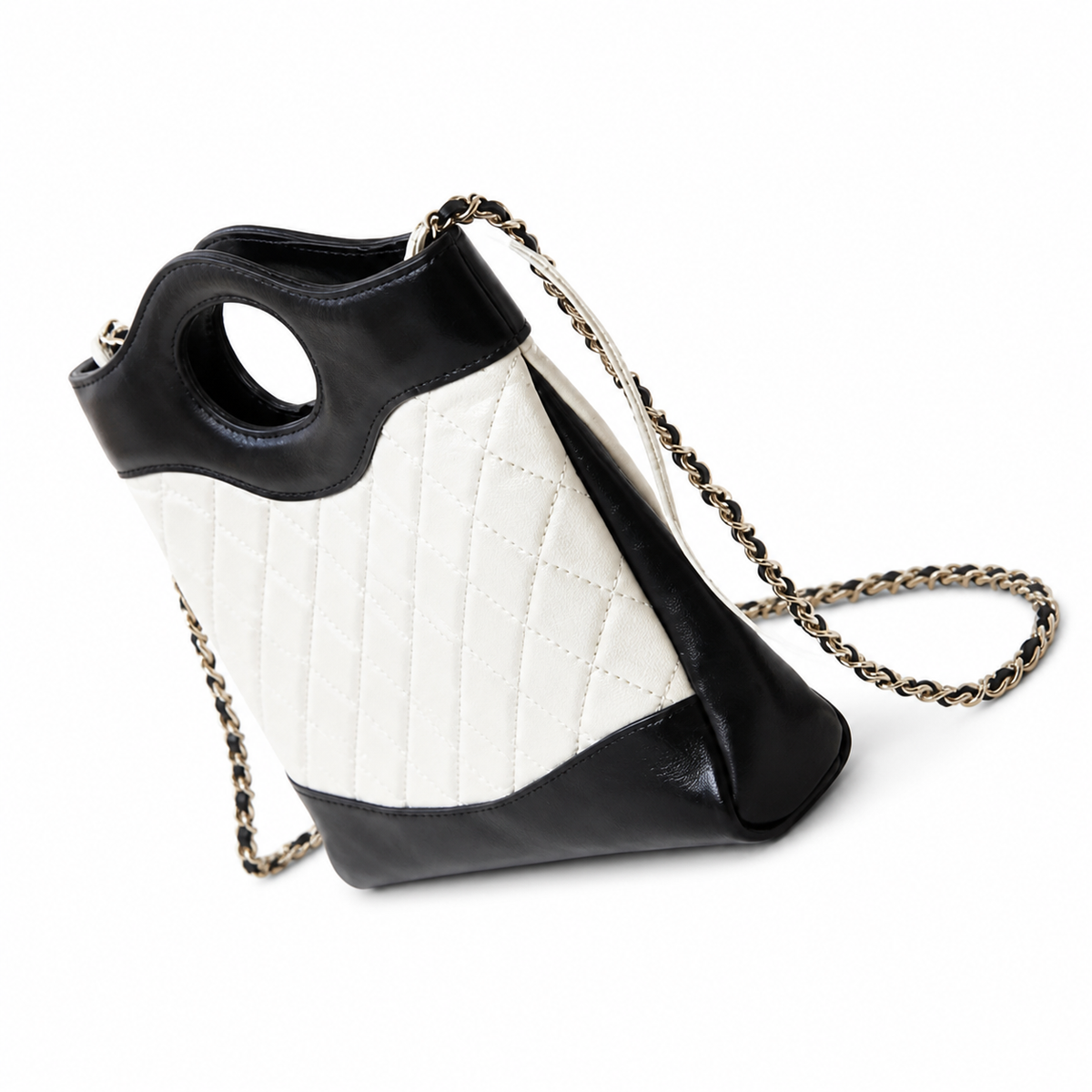 Chanel Medium Quilted Crossbody Bag 22×23×5.5cm | Classic Leather Camera Bag Gold Chain