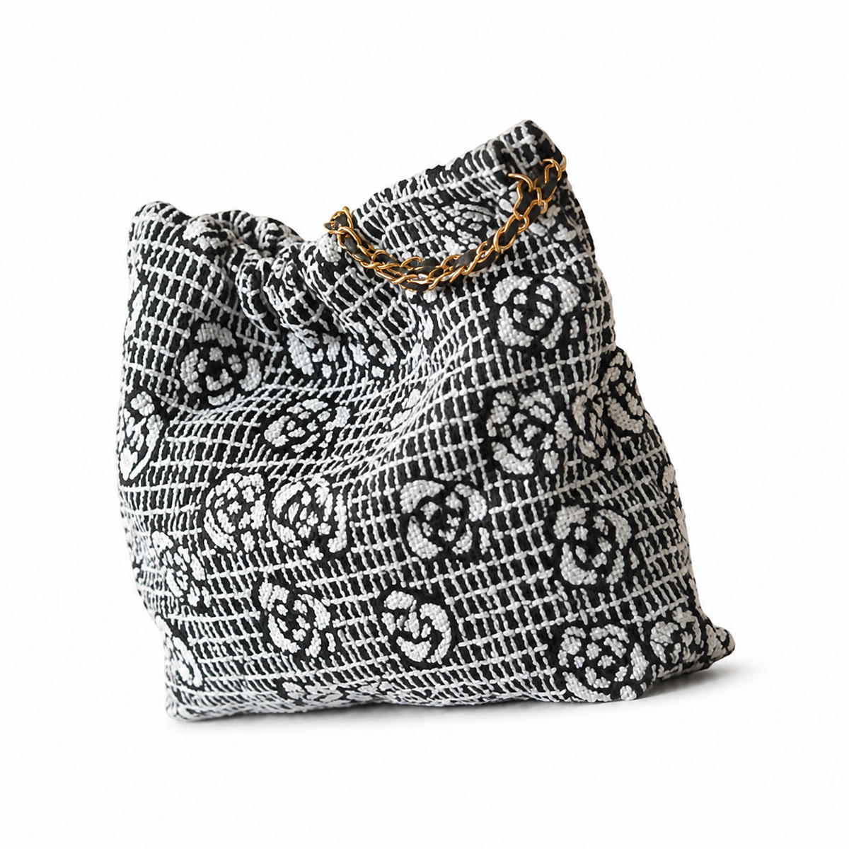 Chanel Large Deauville Canvas Tote Handbag 39×42×8cm