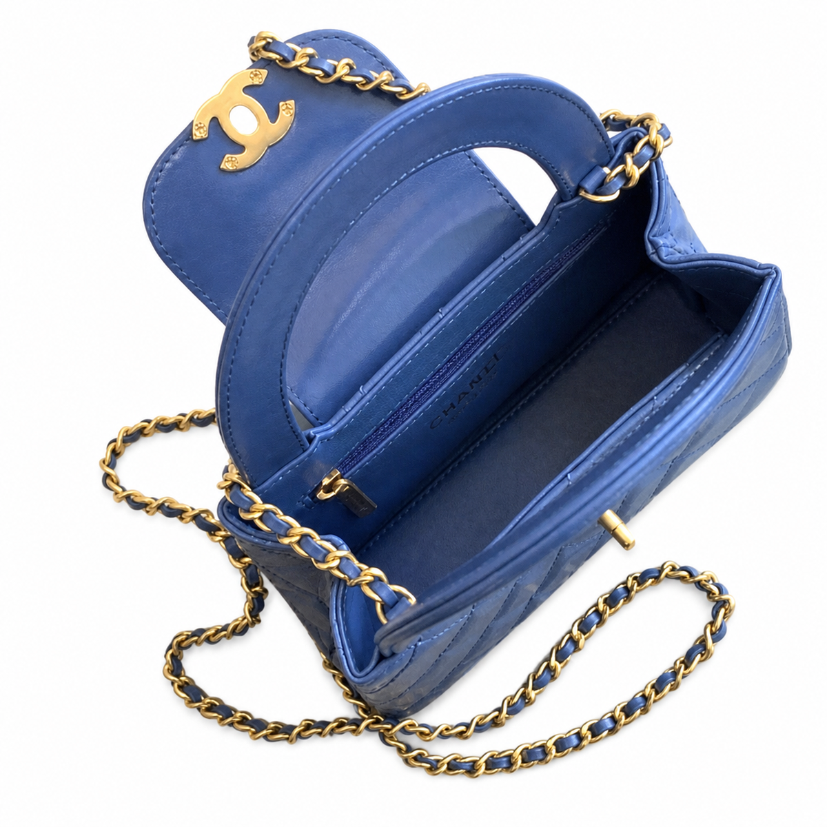 Chanel Classic Flap Crossbody Bag 13×19×7cm | Quilted Leather Gold Chain