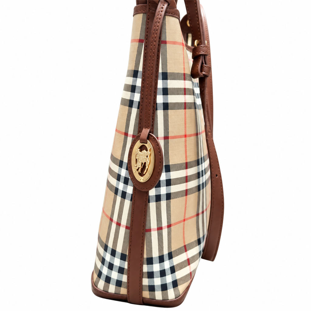 Burberry Heritage Check Day-to-Day Shoulder Bag