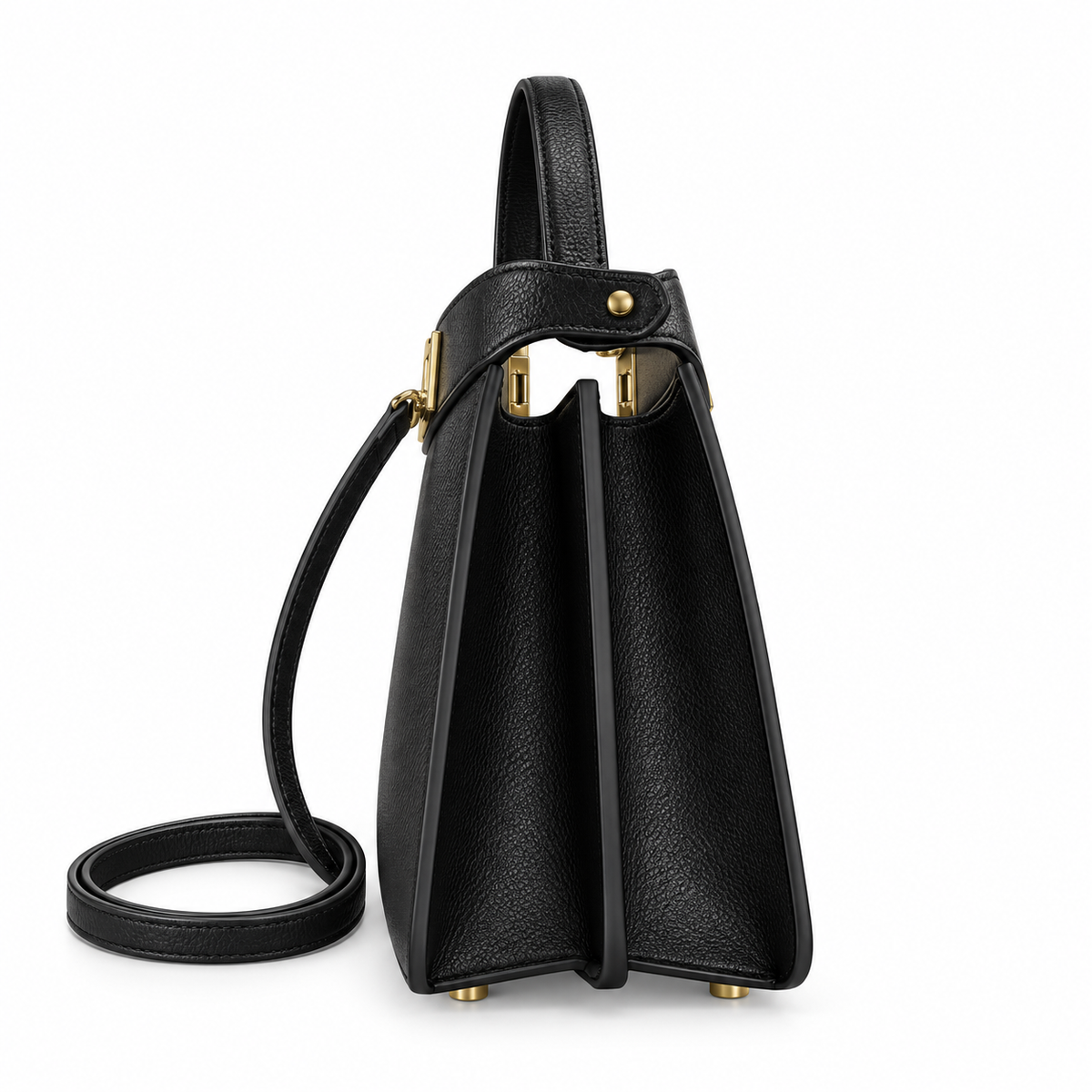 Fendi Baguette FF Logo Leather Shoulder Bag 20cm