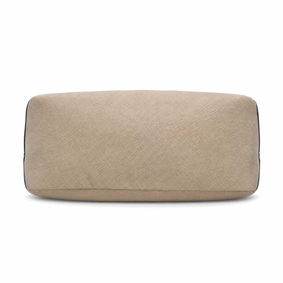 Chanel Beige Canvas Oval Sport Shoulder Bag | Black CC | Adjustable Strap | 17×32×13cm