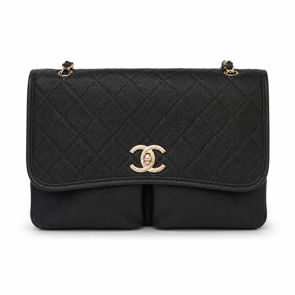 Chanel Medium Logo Flap Crossbody Bag 34×25×10cm