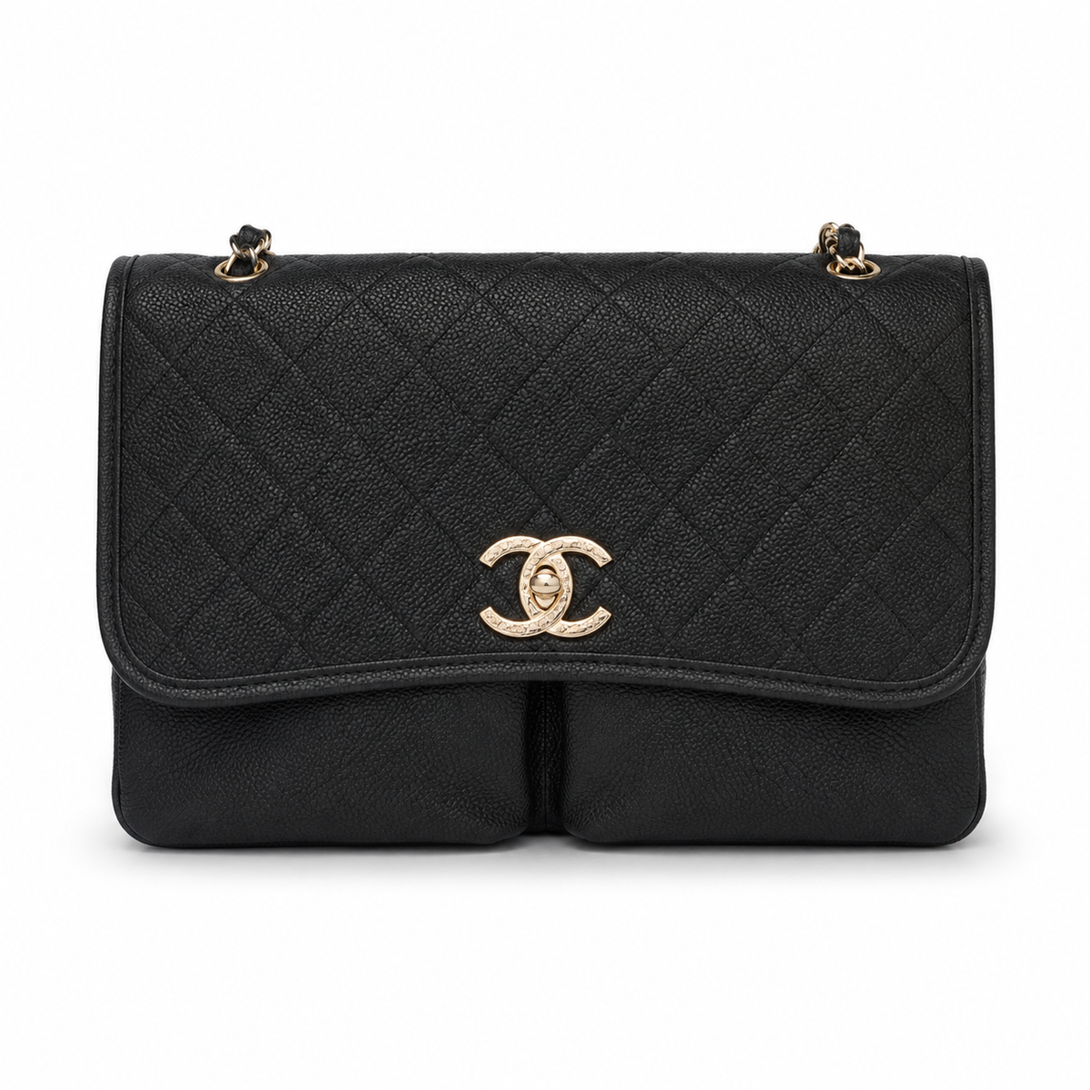 Chanel Medium Logo Flap Crossbody Bag 34×25×10cm
