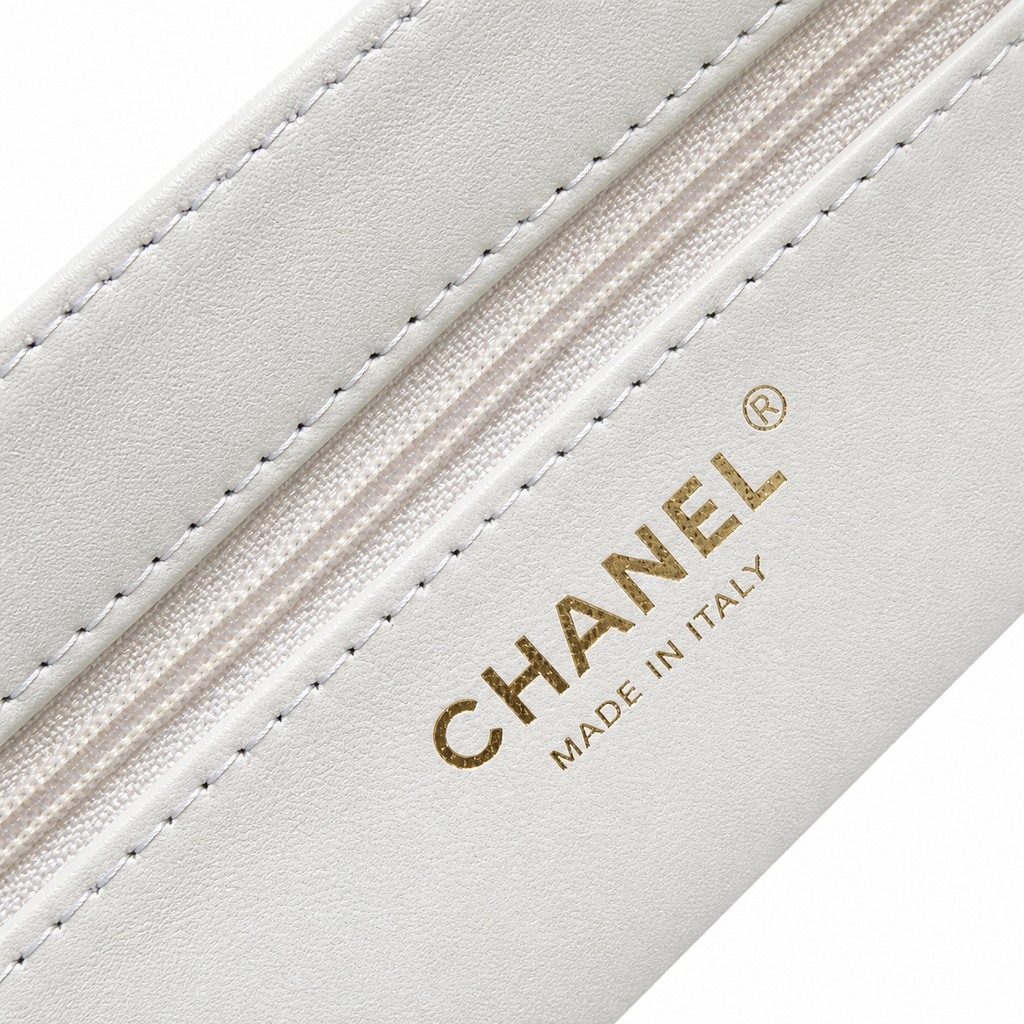Chanel Off-White Quilted Lambskin Mini Kelly Top Handle Bag Aged Gold CC Chain