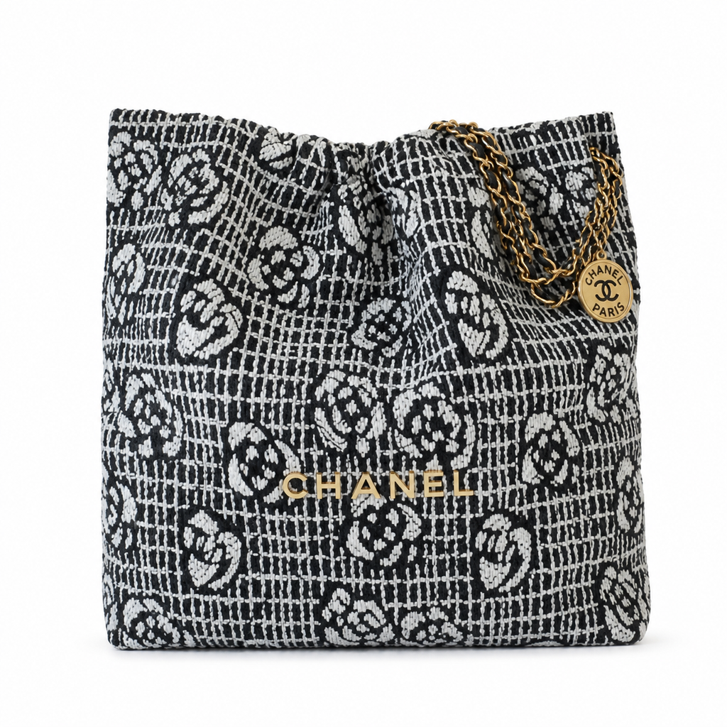 Chanel Large Deauville Canvas Tote Handbag 39×42×8cm
