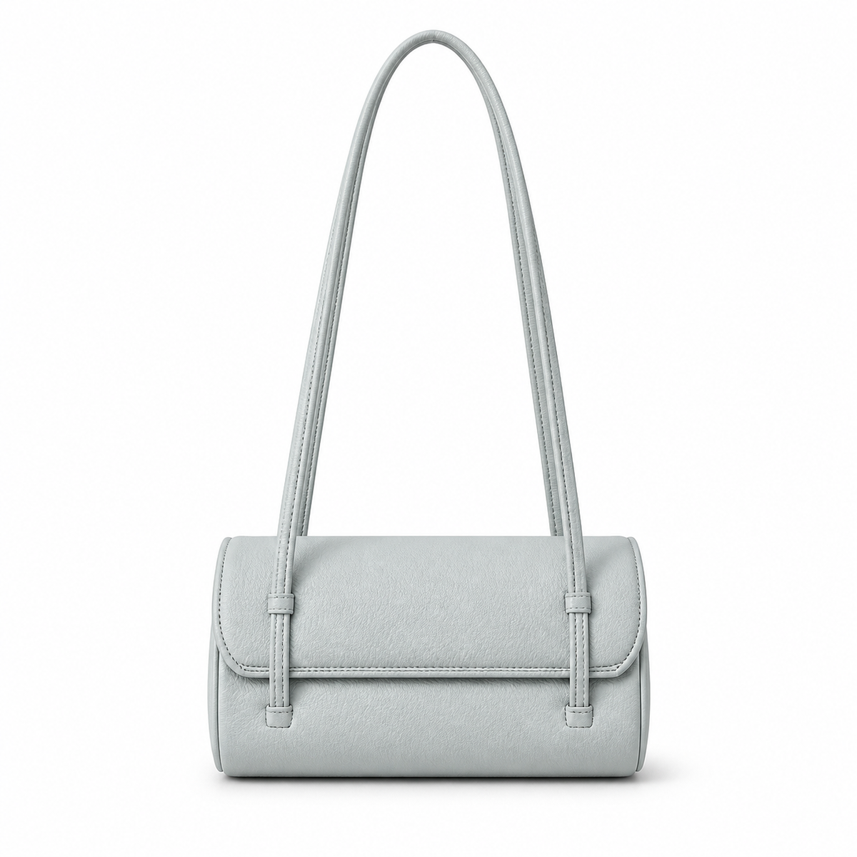 Chanel Vintage Cylinder Barrel Shoulder Bag White Quilted Caviar Leather Gold CC Turn-Lock Slim Strap 20.5cm