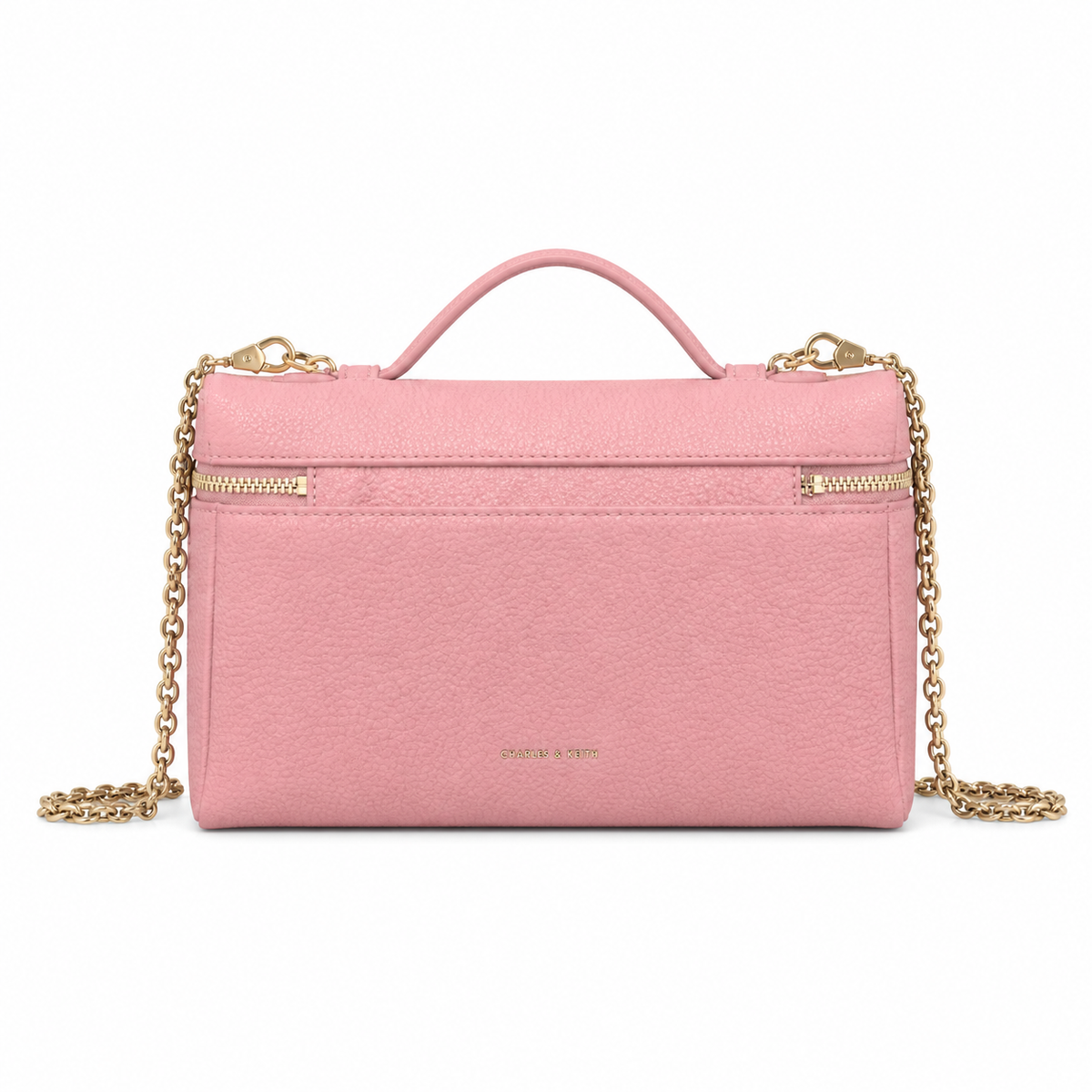 Chanel Pink Caviar Leather Vanity Case Crossbody Bag | Gold CC | Top Handle | 15×23×5cm