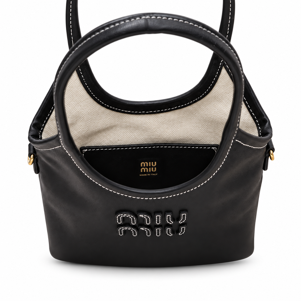 Miu Miu Leather Top Handle Bag 20cm