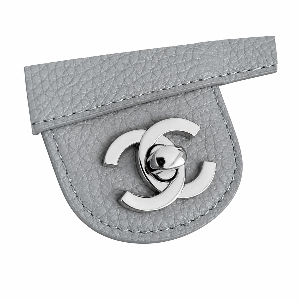 Chanel Light Blue Caviar Leather Mini Flap Bag Silver CC Burgundy Interior