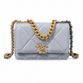 Chanel Classic Quilted Slim Flap Bag | CC Turn-Lock Leather Chain Strap — 12x19.5cm