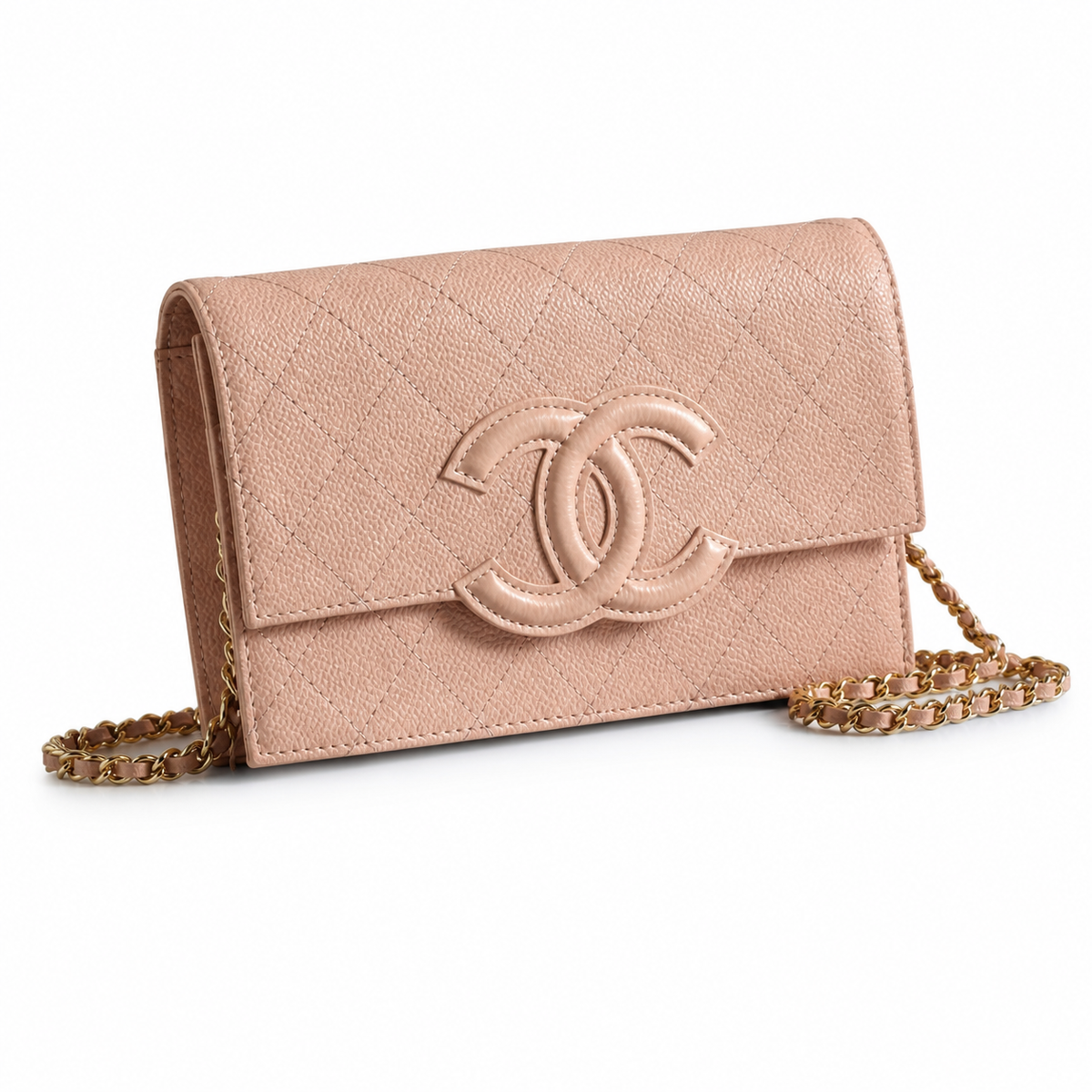 Chanel Burgundy Crocodile-Embossed Chain Bag | Gold CC Hardware Luxury Handbag