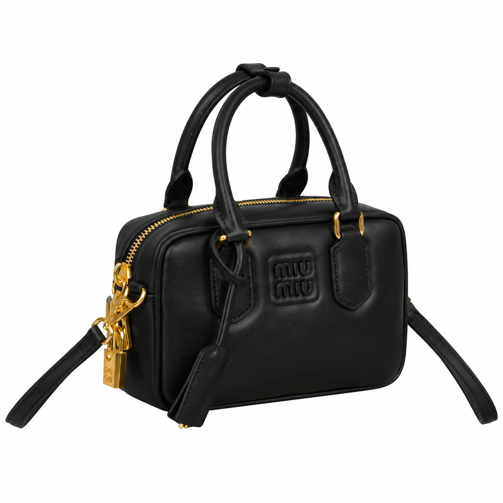 Miu Miu Leather Top Handle Bag 19 × 13 cm