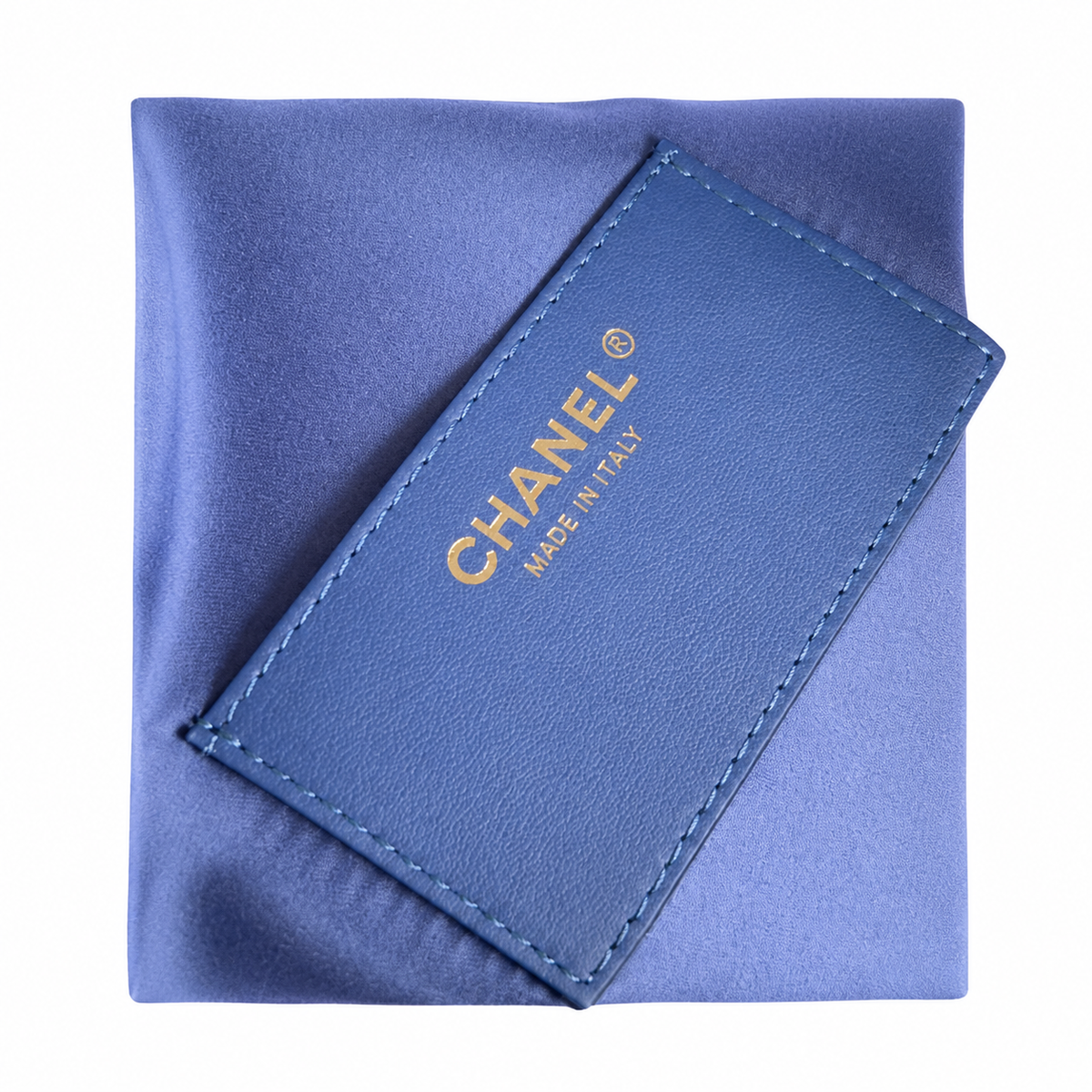 Chanel Blue Quilted Denim Large Flap Bag with Gold CC Logo